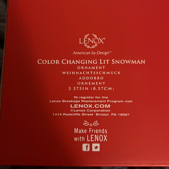 LENOX Color changing lit Snowman Ornament Only at Macy’s 3.375 inches - New - Picture 8 of 14